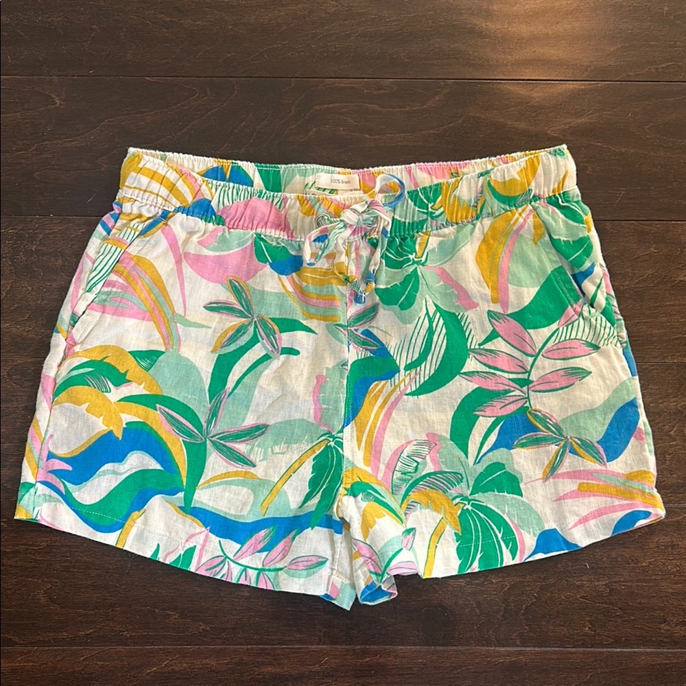 C&C California High Waist Green and Blue Summer Shorts